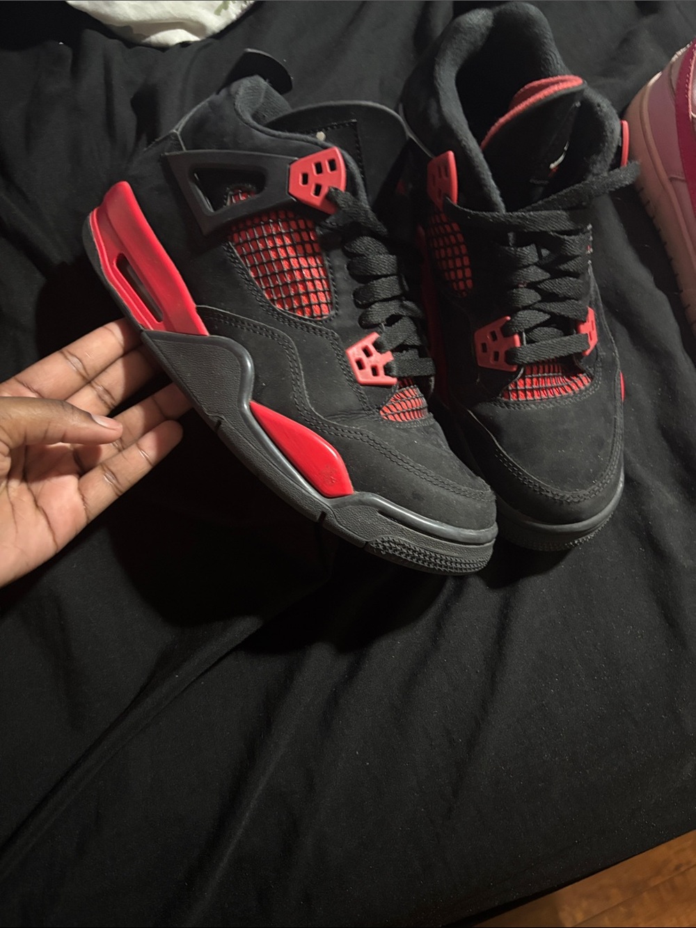 Jordan Retro Black and Red Basketball Sneakers